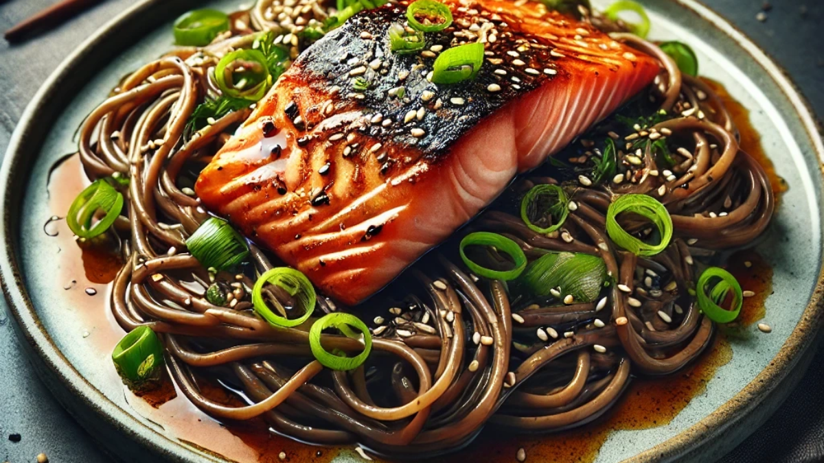 crispy-air-fryer-salmon-with-soba