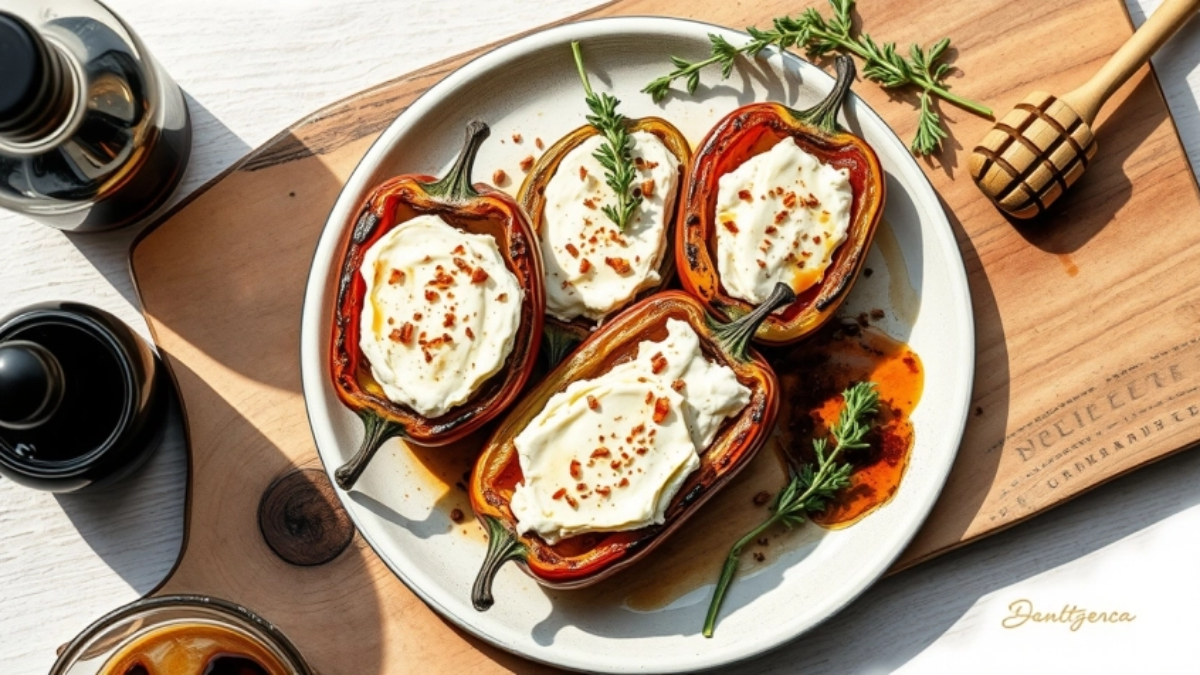 baked-sweet-peppers-with-goat-cheese-and-balsamic-vinegar