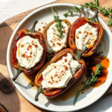 baked-sweet-peppers-with-goat-cheese-and-balsamic-vinegar