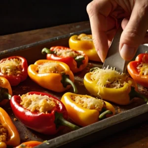Baked Sweet Peppers With Goat Cheese and Balsamic Vinegar 8 baked-sweet-peppers-with-goat-cheese-and-balsamic-vinegar